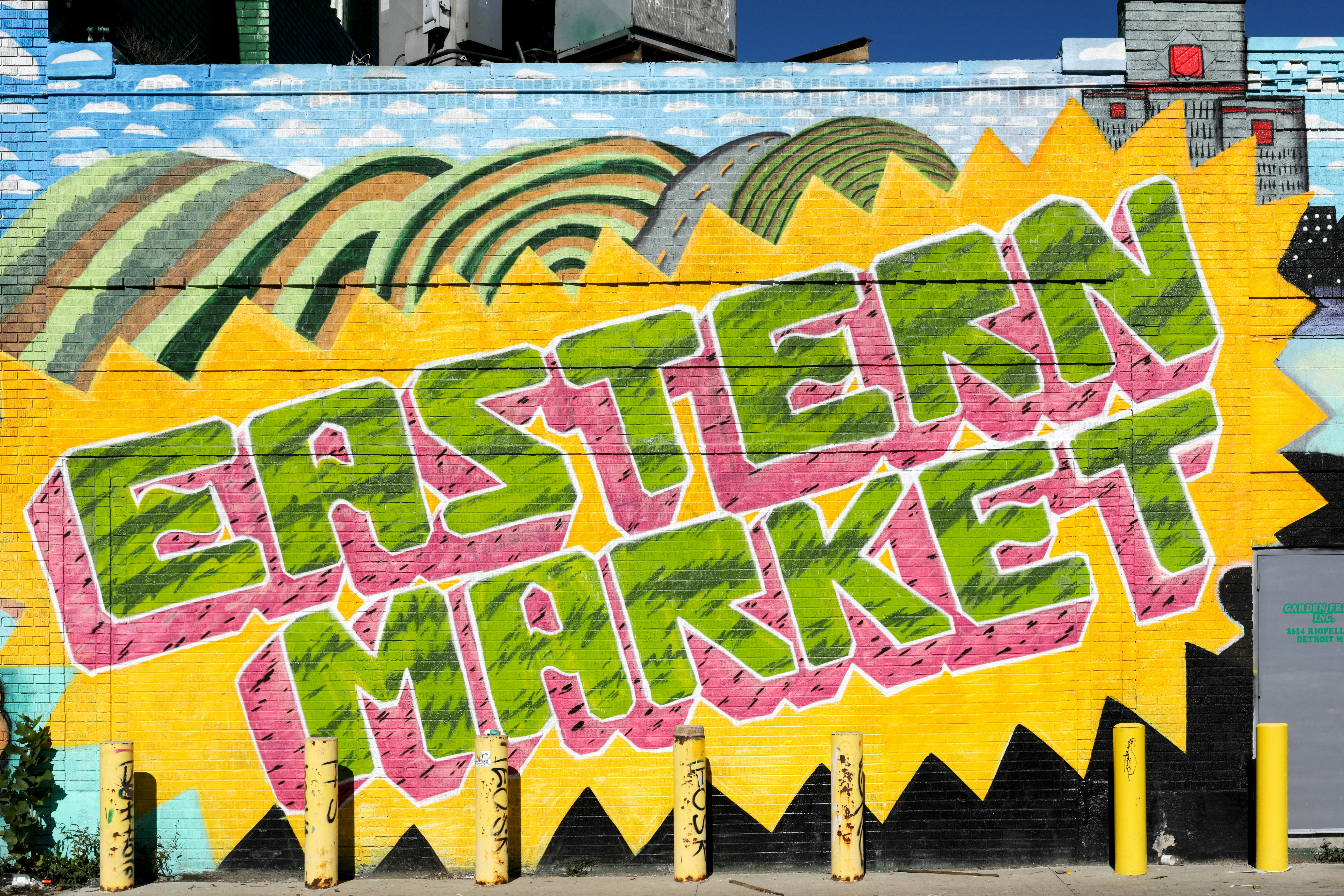 a wall with graffiti