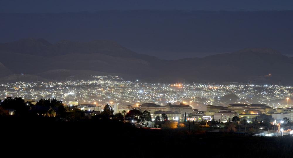 a city at night