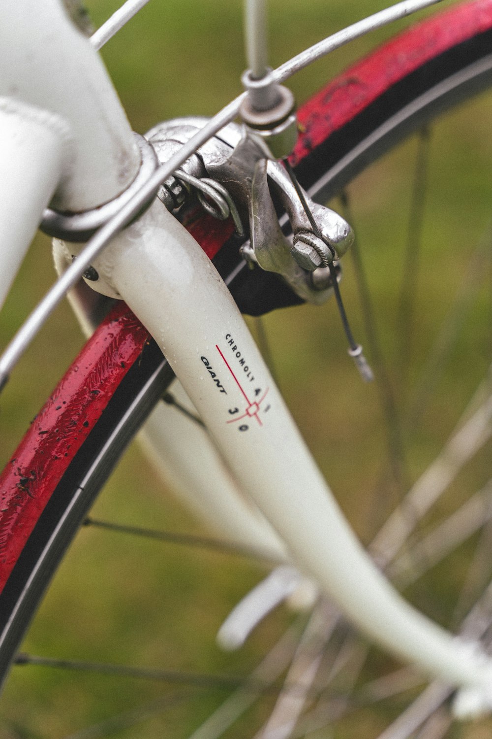 a close up of a bicycle handlebar