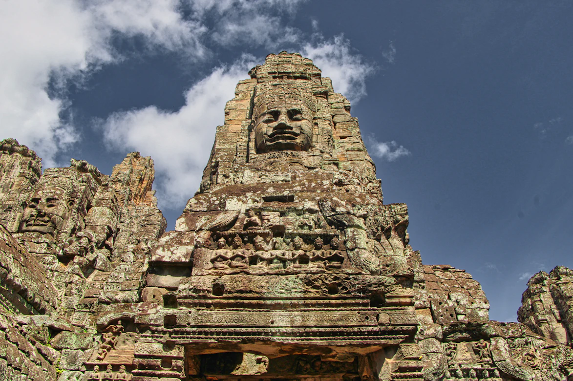 The enigmatic stone faces of Bayon Temple