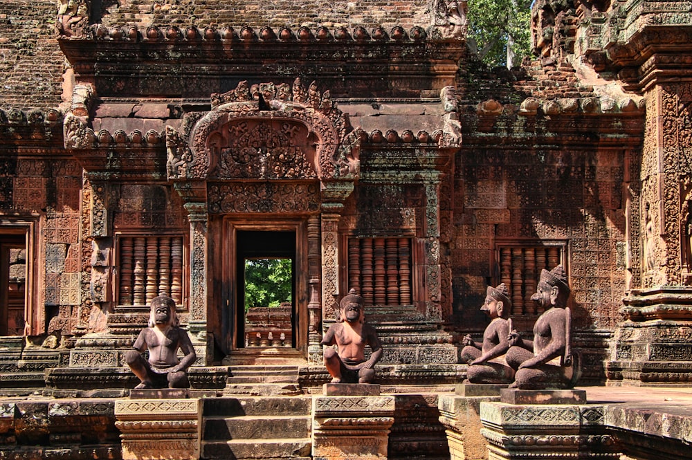 a group of people sitting on steps