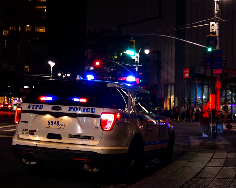 a police car on the street