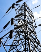 a close-up of a power line