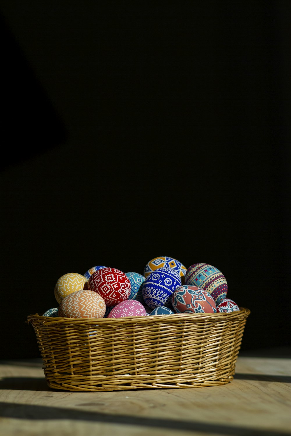 a basket of eggs