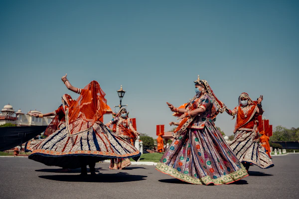 Performers in traditional costume