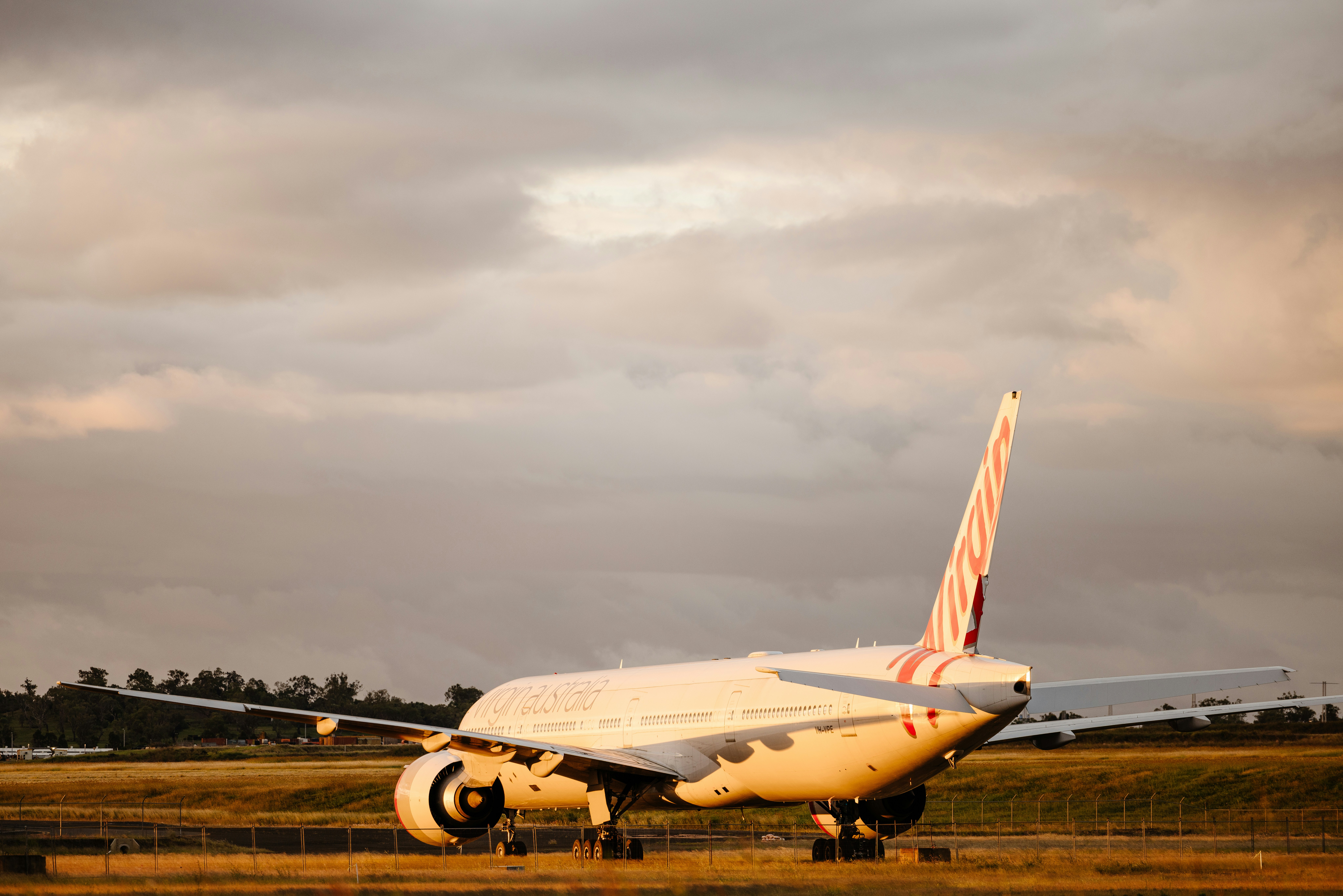 a large airplane on the runway, Former Virgin Australia Boeing 777-300ER at Wellcamp Airport, outside Toowoomba