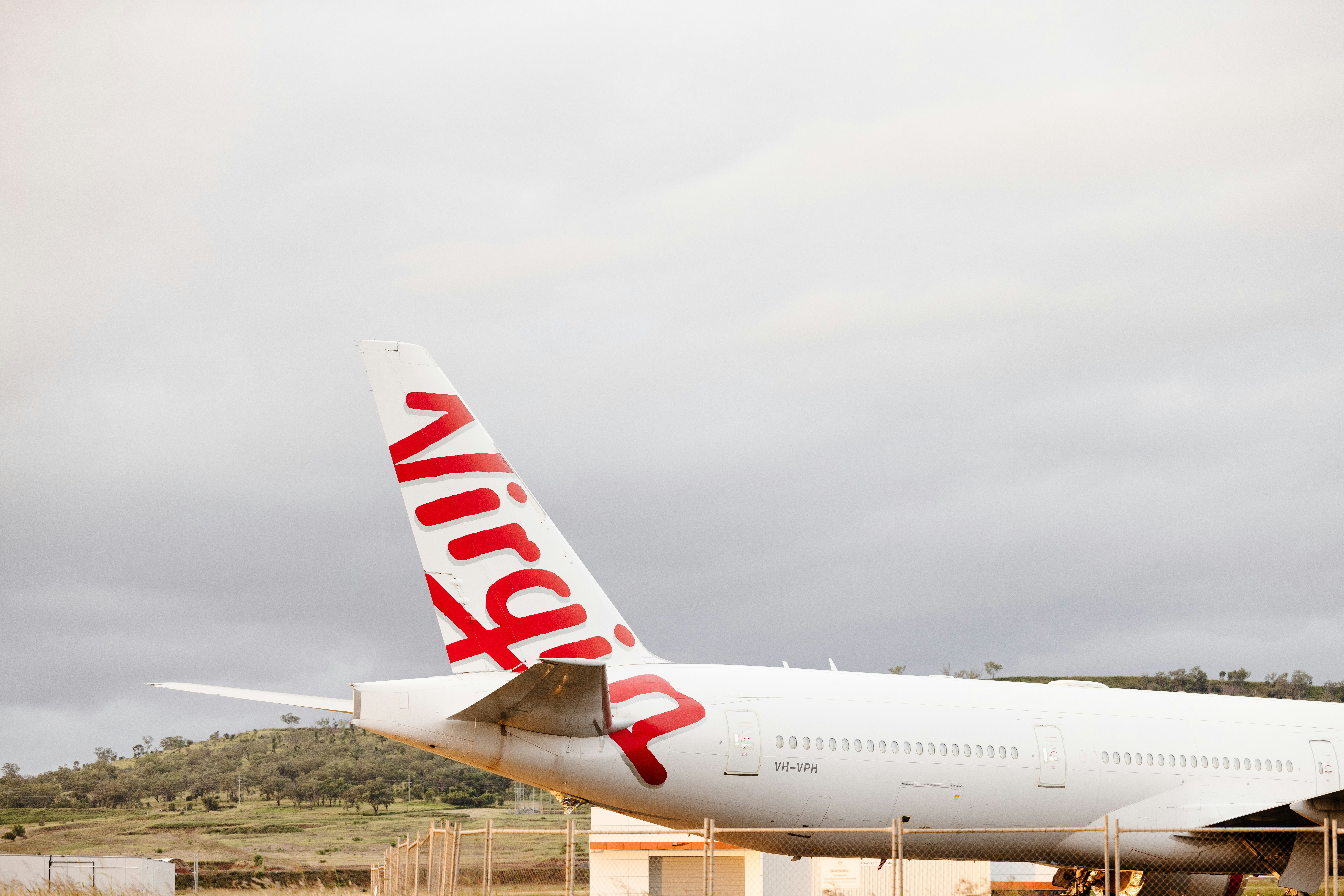 Former Virgin Australia Boeing 777-300ER at Wellcamp Airport, outside Toowoomba
