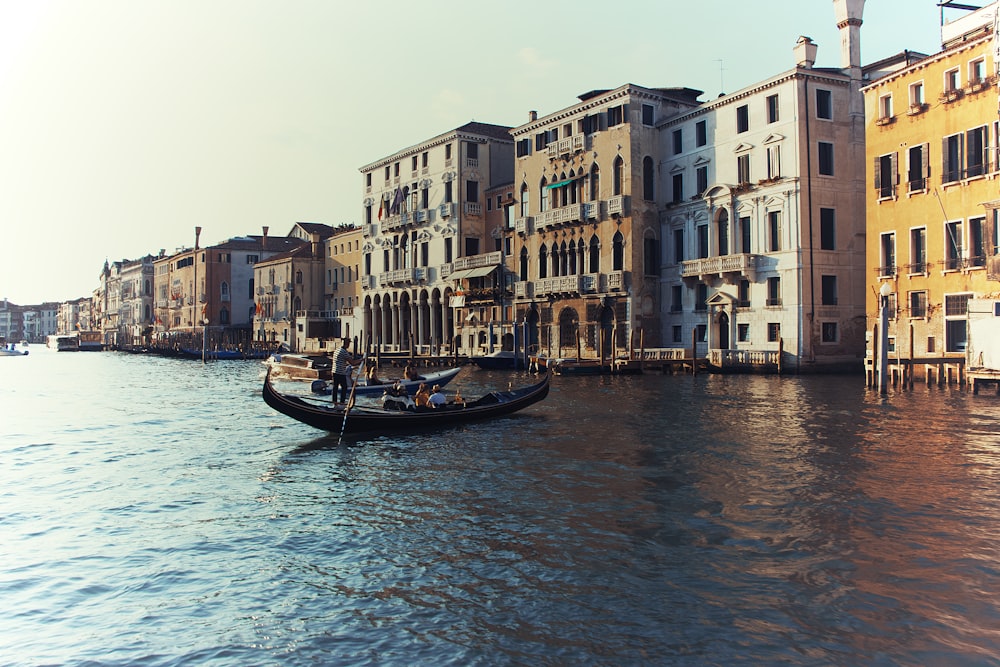 a boat on the water with Grand Canal in the background