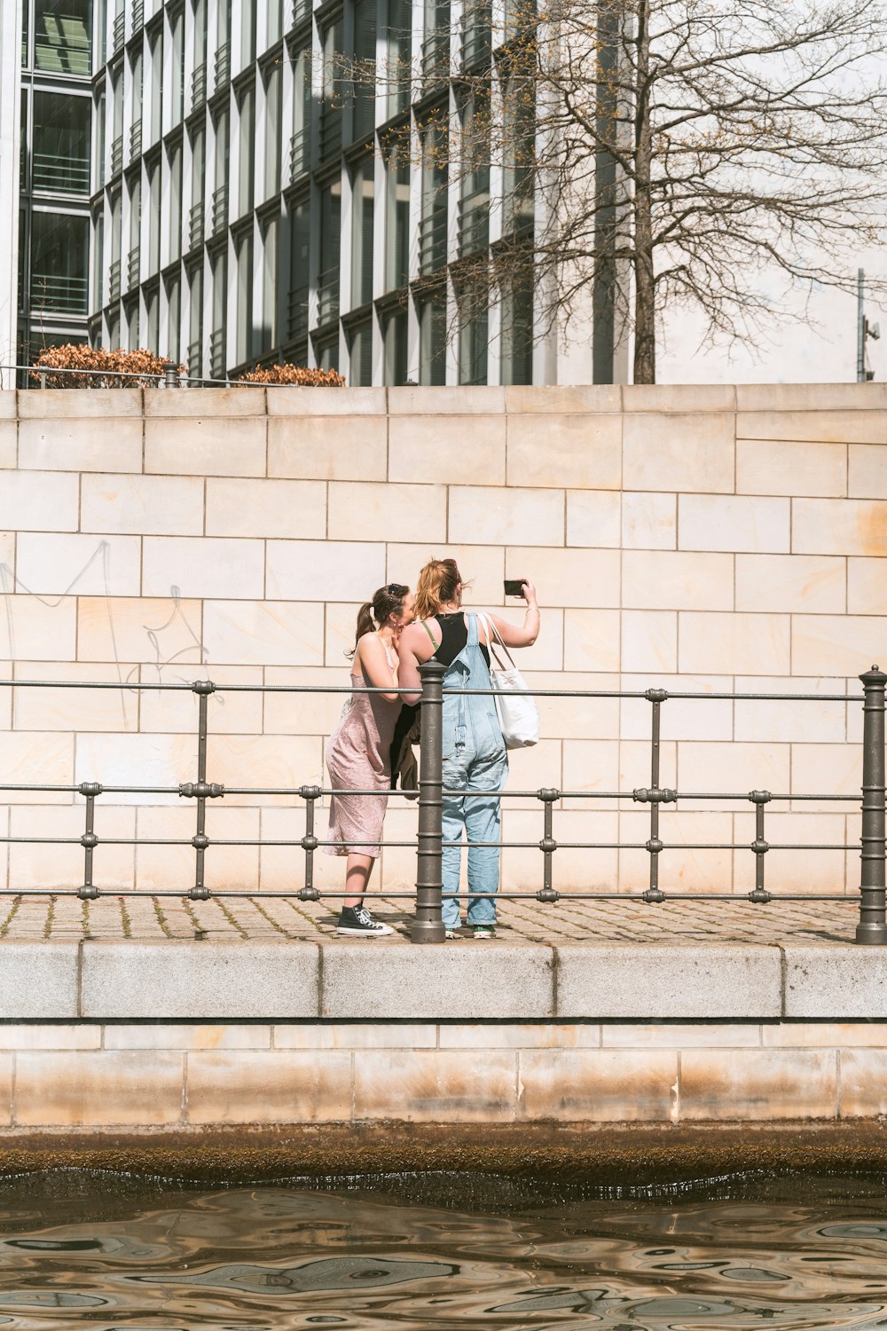 a man and woman kissing