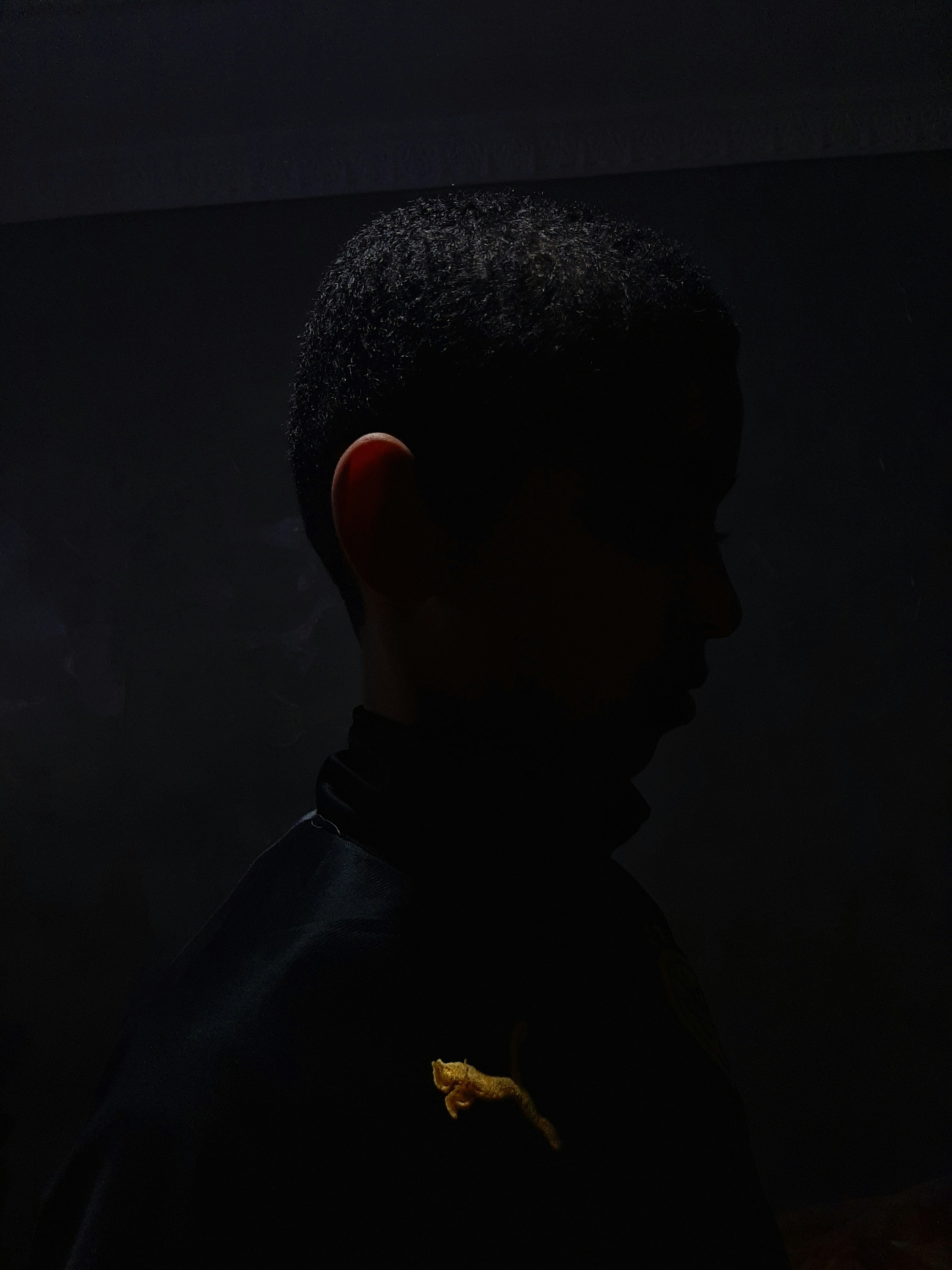 Un homme avec un papillon sur le dos