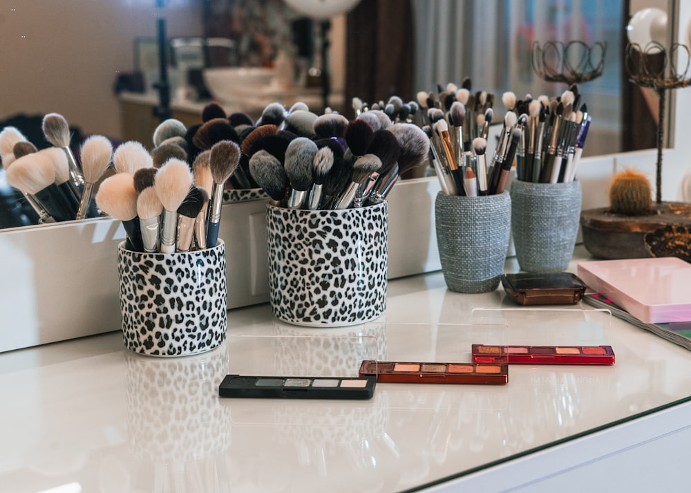 a group of utensils on a counter