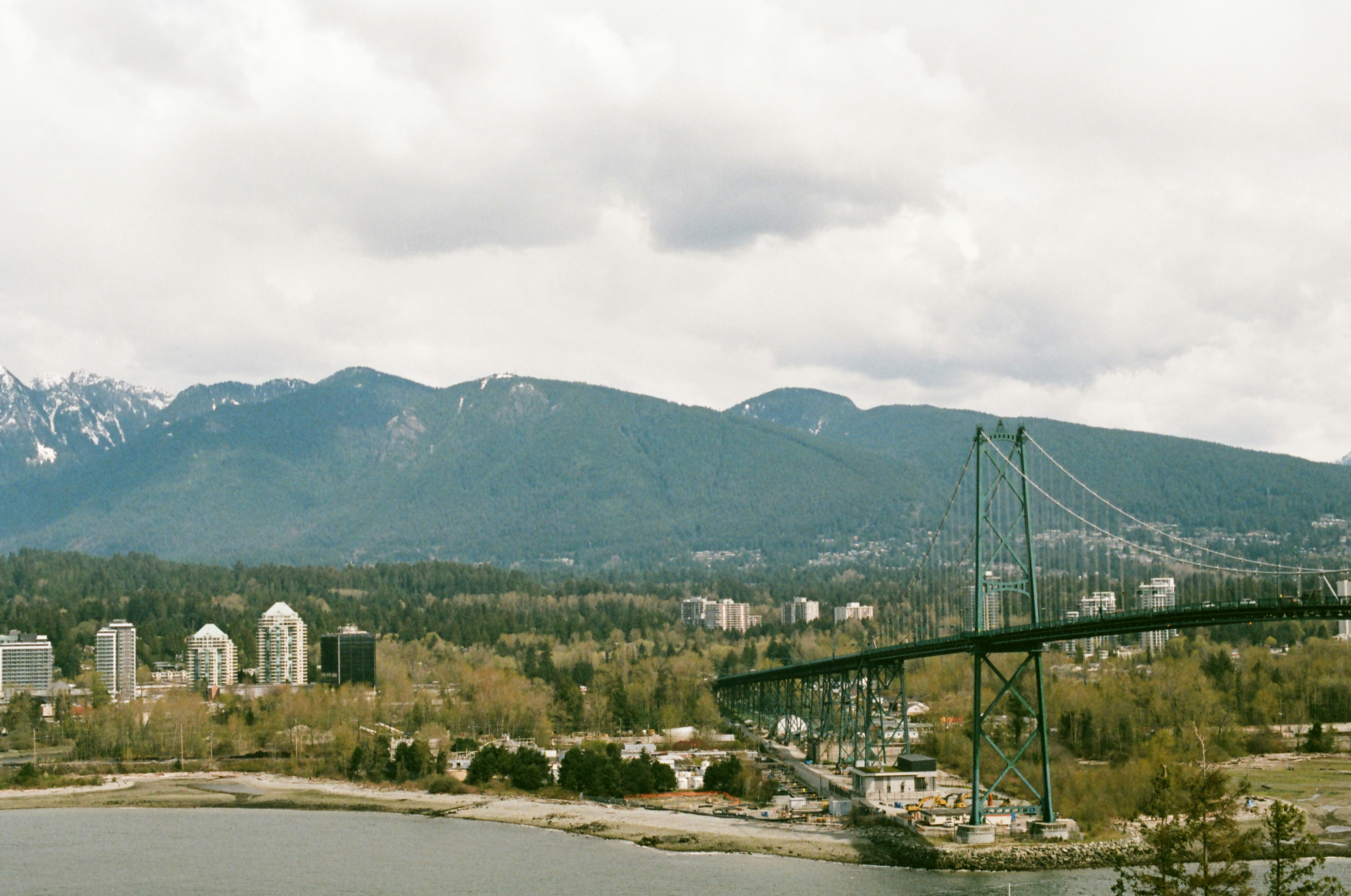 a bridge over a city