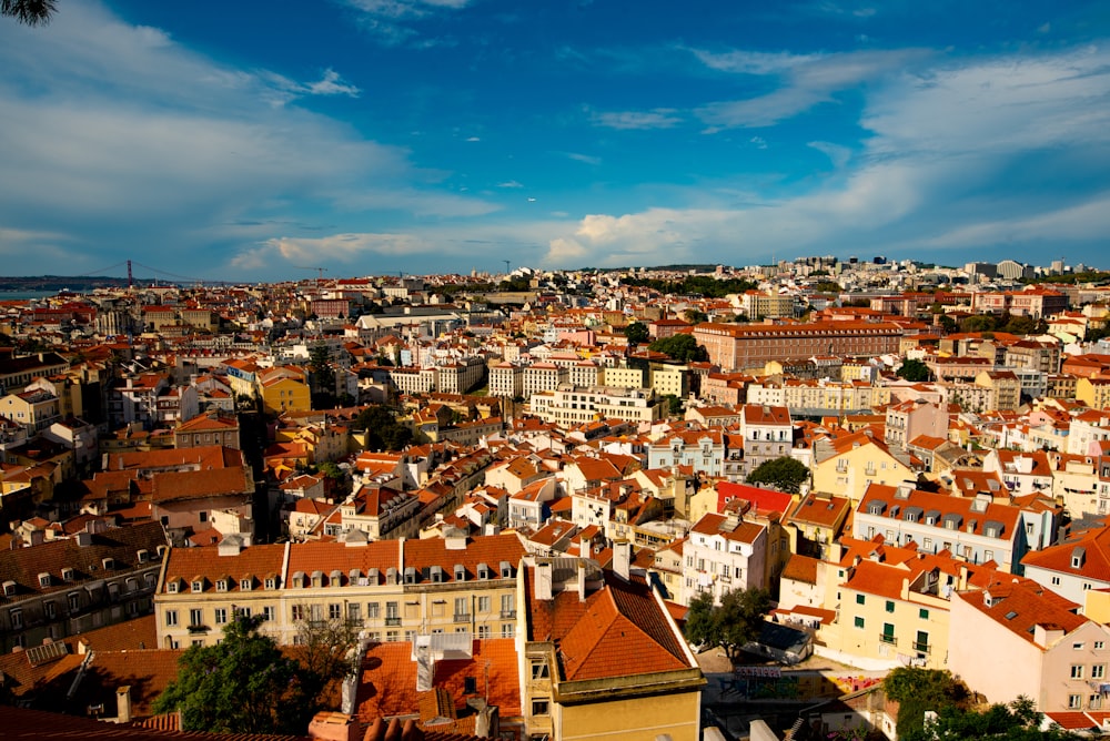 a city with many buildings