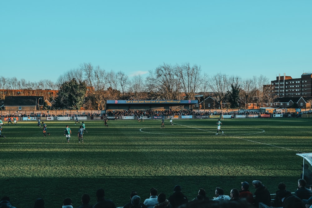 a group of people in a field