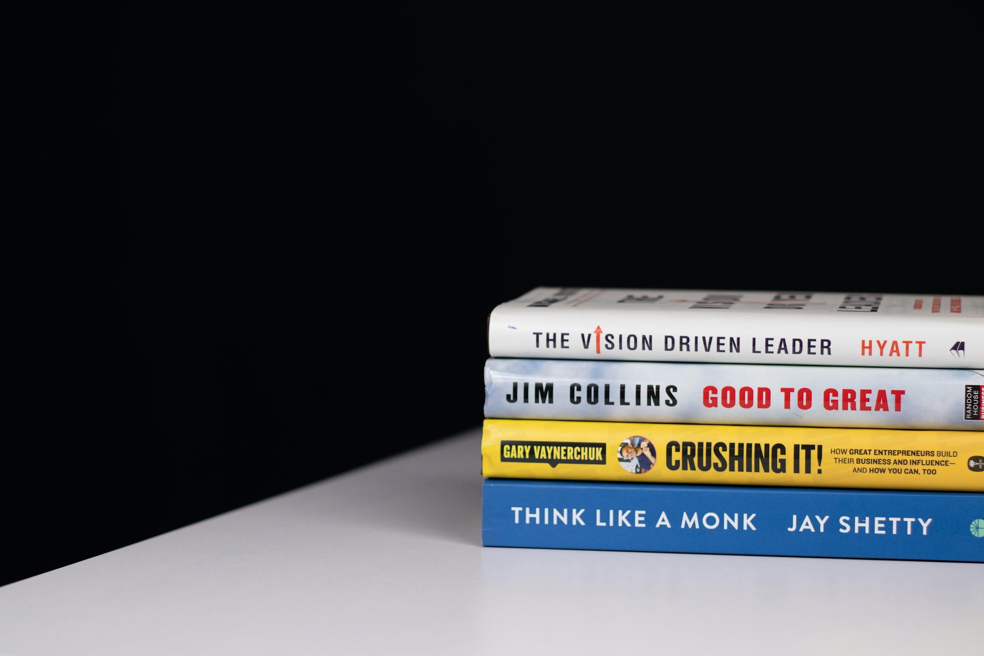 Business books: Jim Collins, Jay Shetty, Gary Vaynerchuck, Michael Hyatt. Free to use license. We would be very grateful if you would please attribute source back to "https://dlxmedia.hu/"