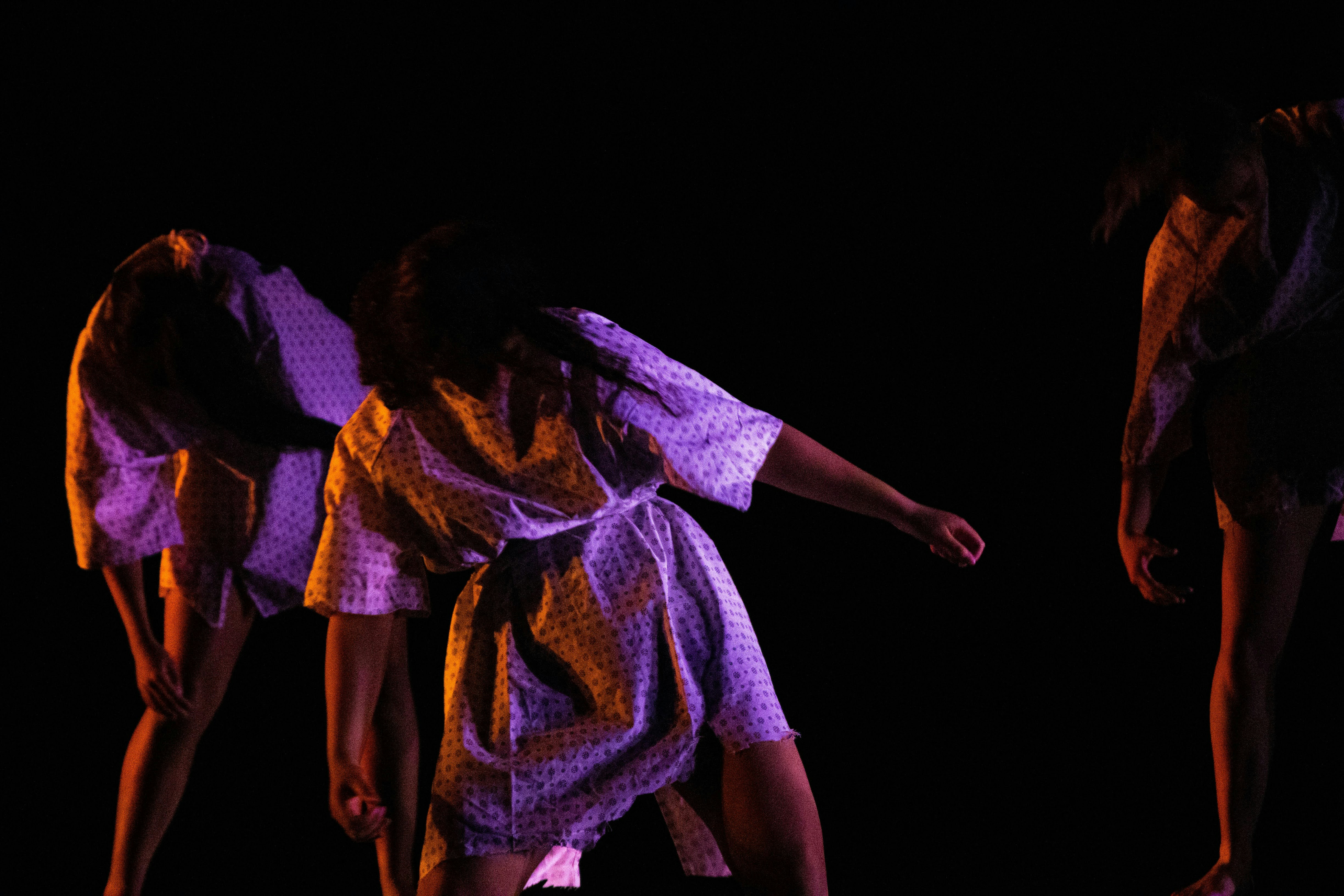 A group of people dancing together