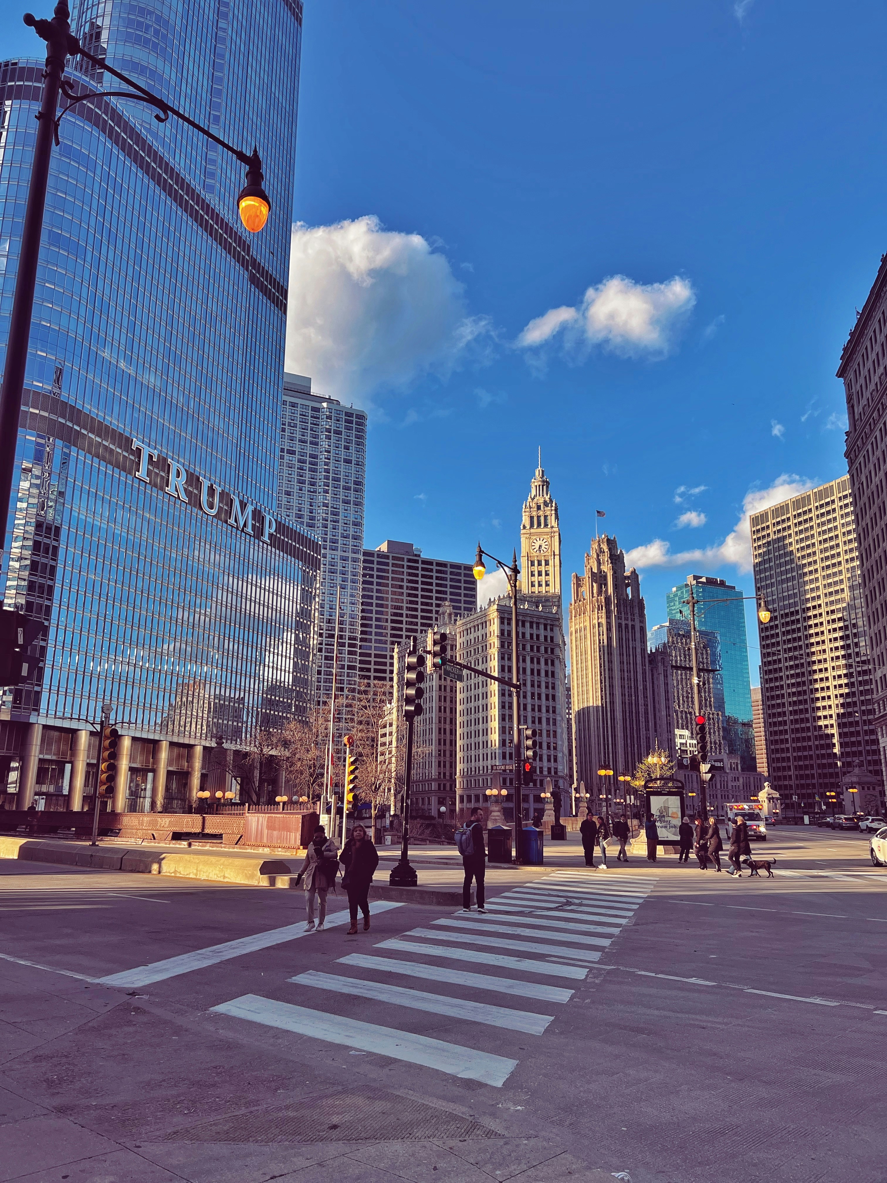 A city street with tall buildings photo – Free Downtown chicago Image ...