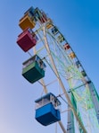 a large colorful roller coaster