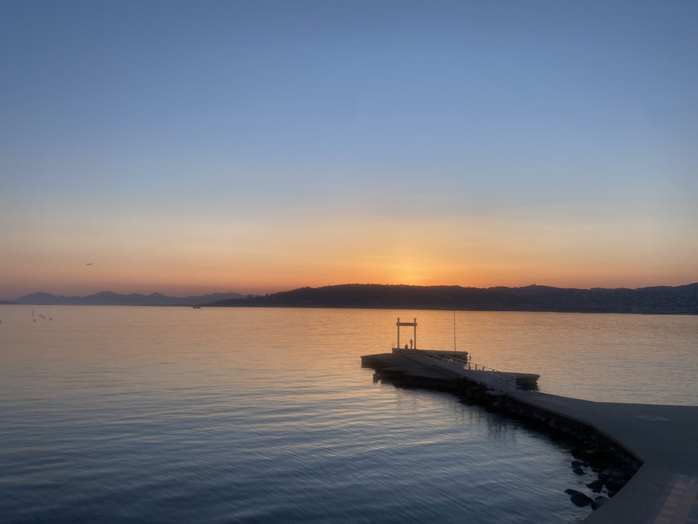 a dock in the water