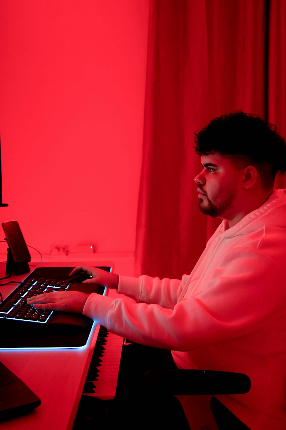 a man playing a piano