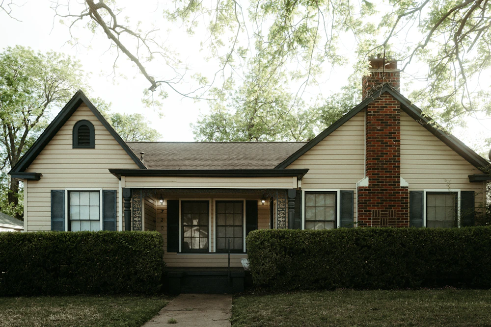 Family home with a wide porch