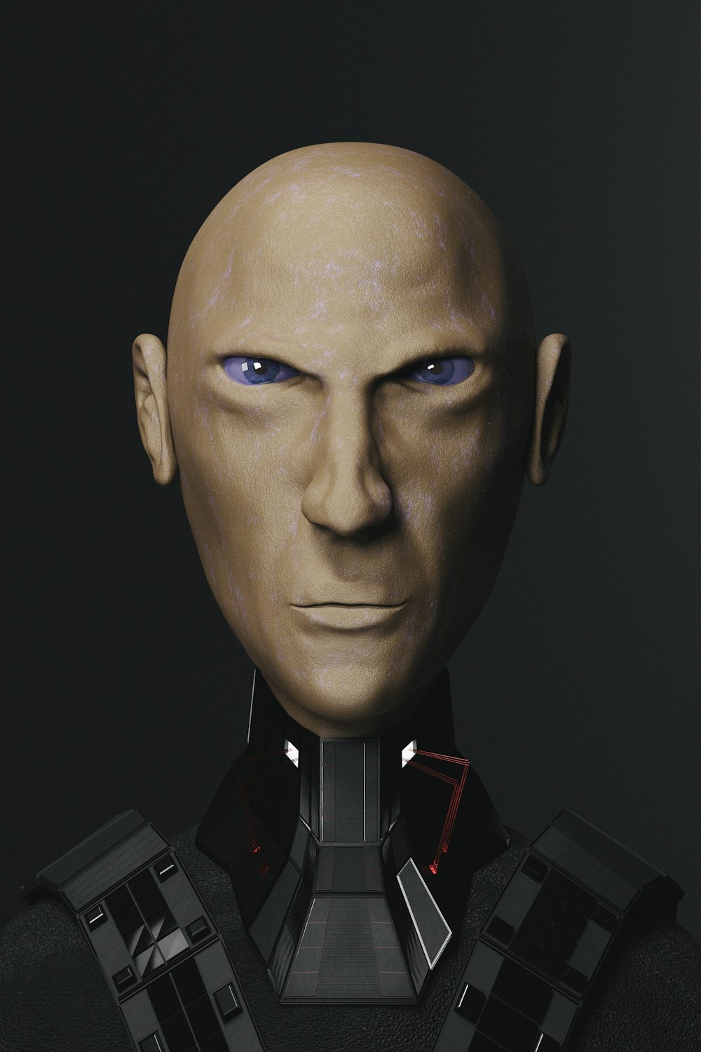 a man with a robot head