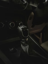a close up of a car steering wheel