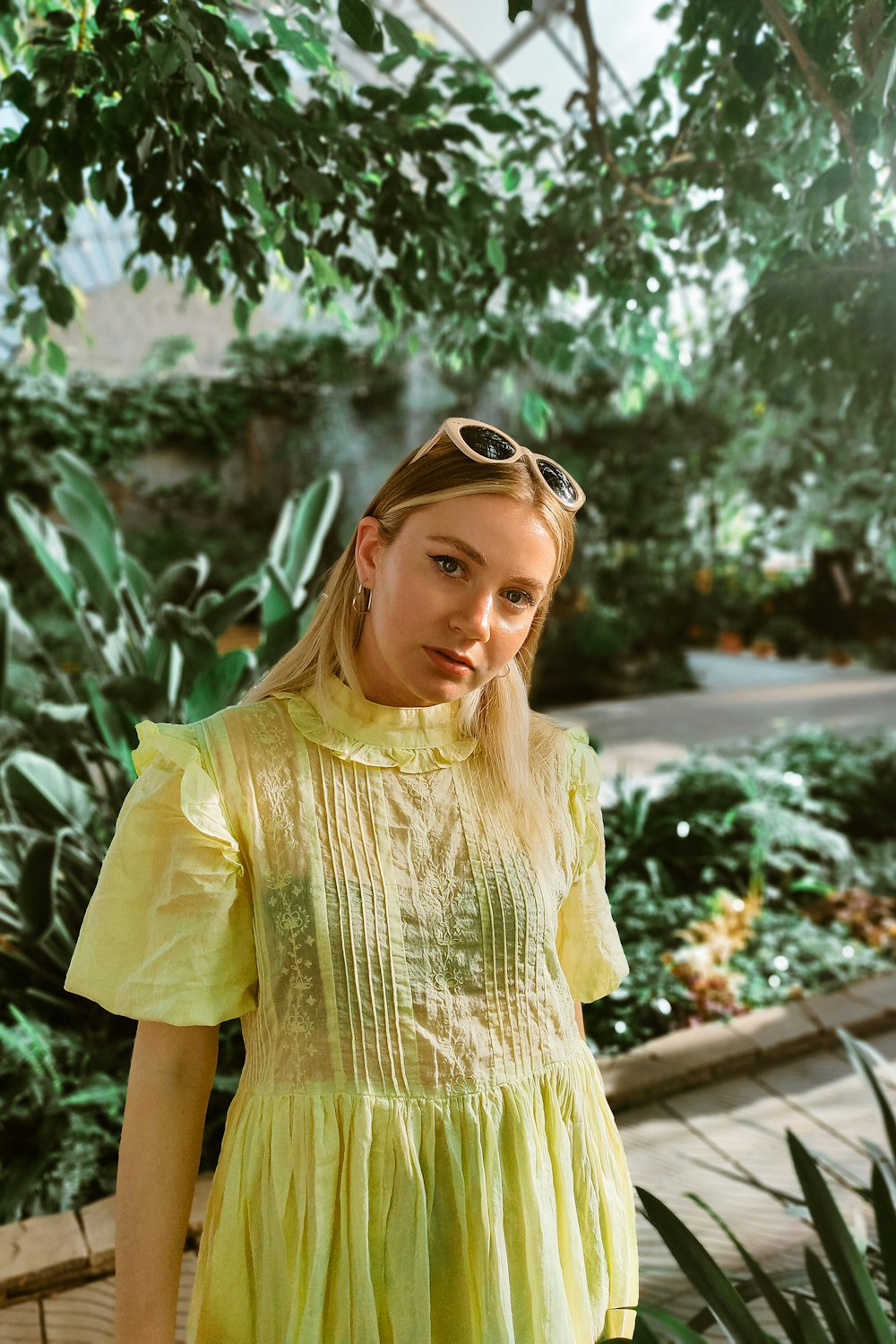 a person in a yellow dress