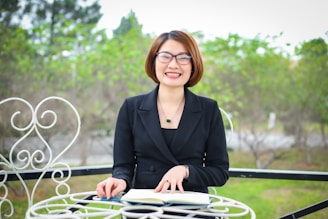 a person sitting at a table