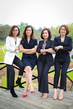 a group of women posing for a photo