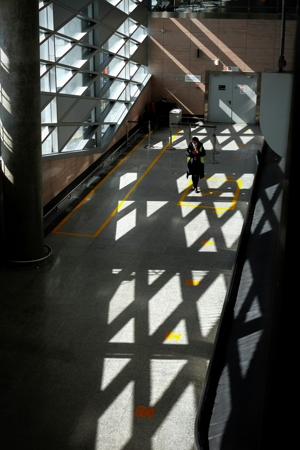 a person walking on a street