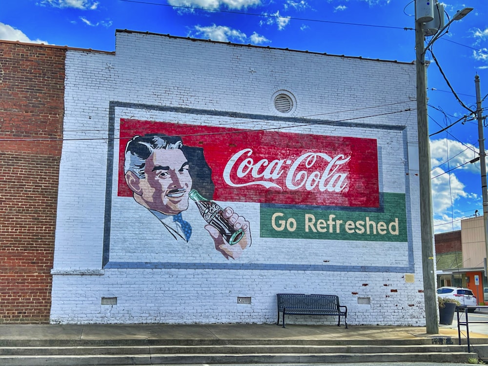 a large billboard on a building