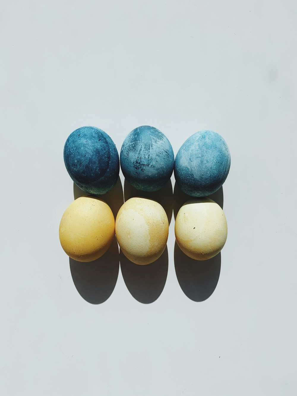 a group of colorful eggs