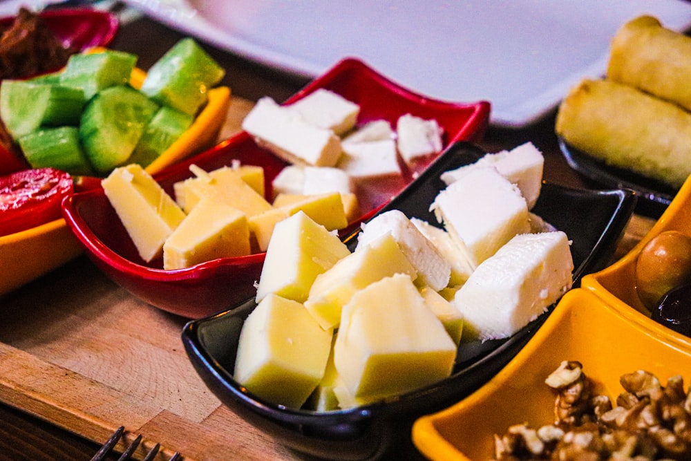 a yellow bowl of food