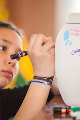 a person holding a cup
