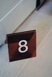 a red square with a number on it