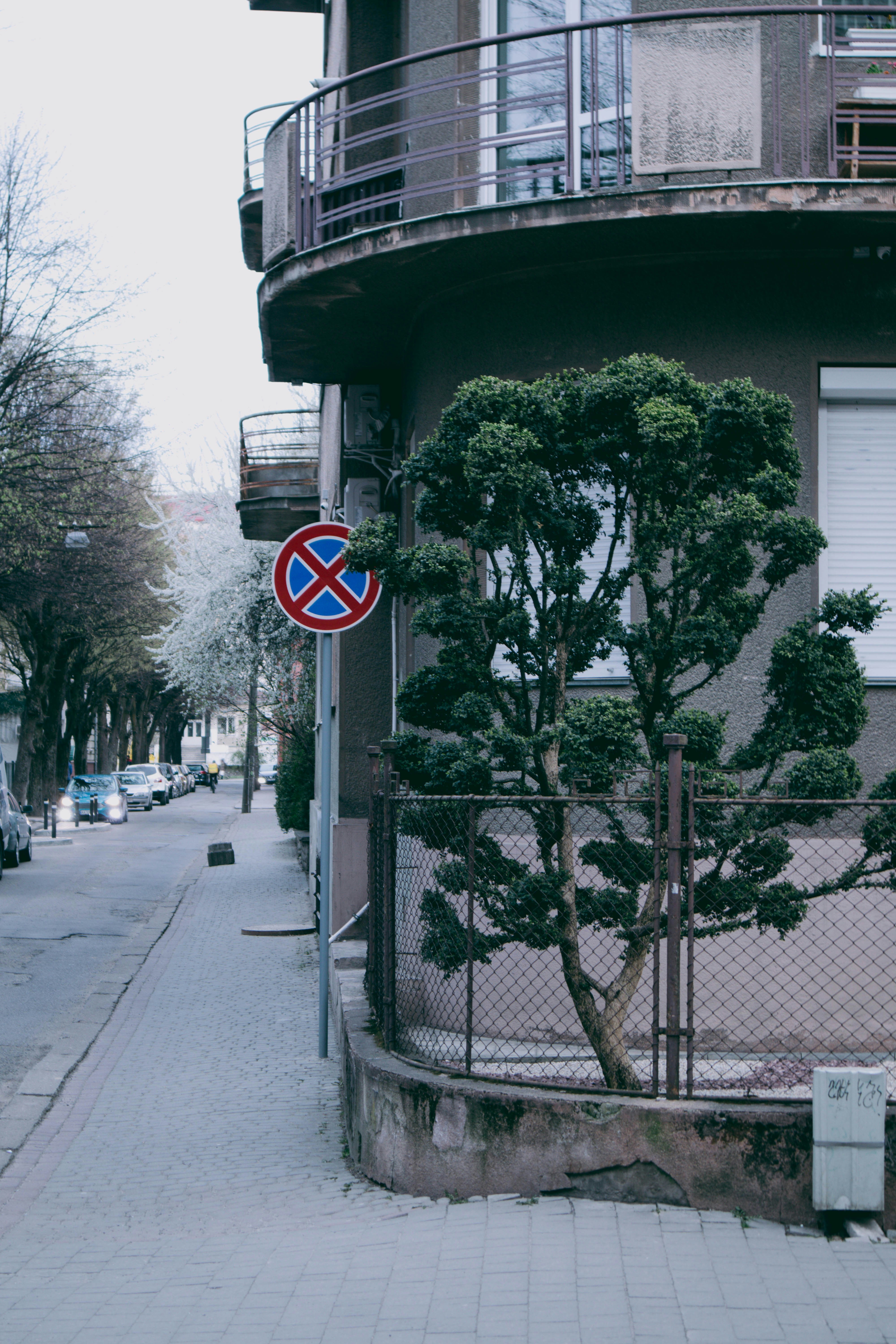 a sign on the sidewalk