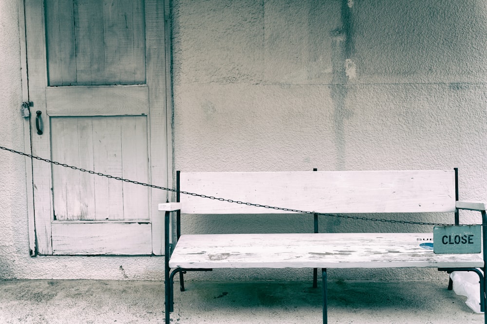 a bench sits unoccupied