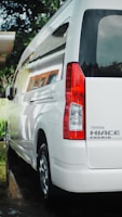 the back of a white van