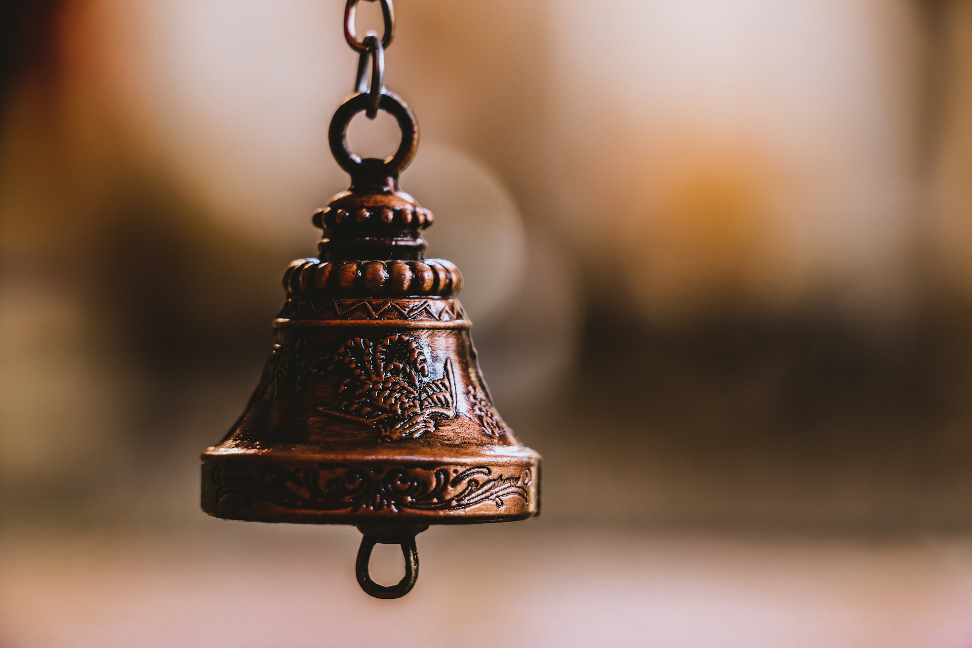 a close-up of a bell