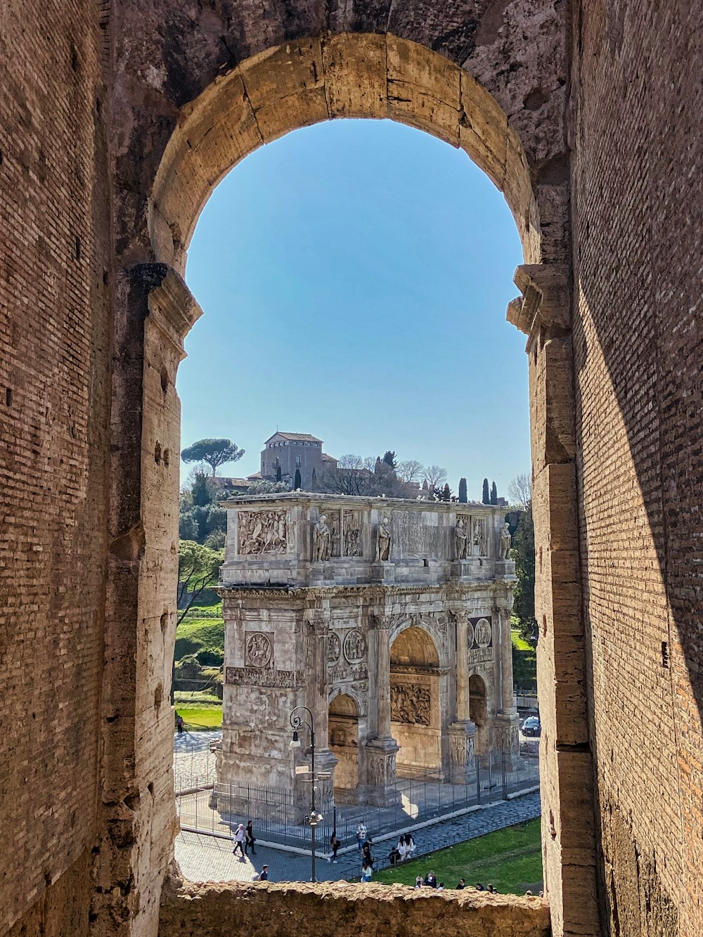 a view of a city through a window