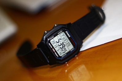 a watch on a table