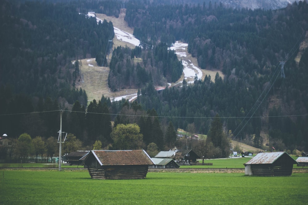 a group of houses in a valley