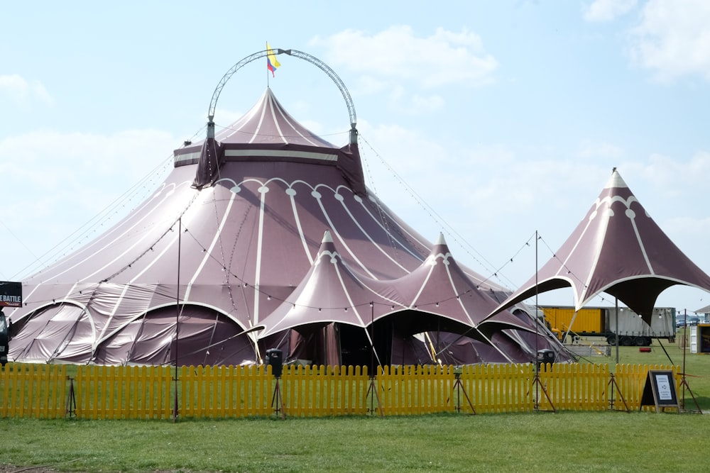 a large white tent