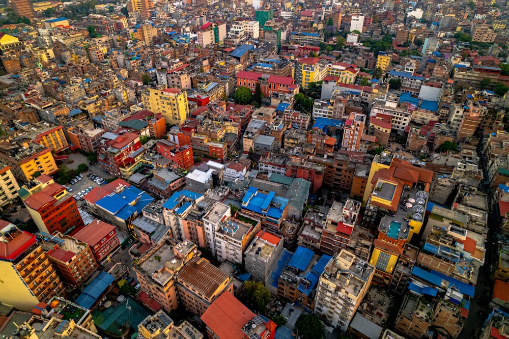 a city with many buildings