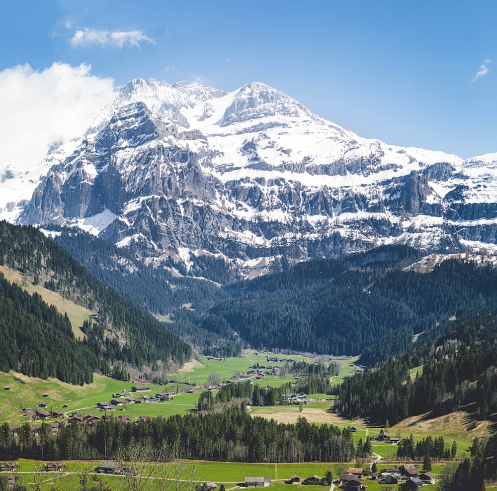 Une montagne enneigée