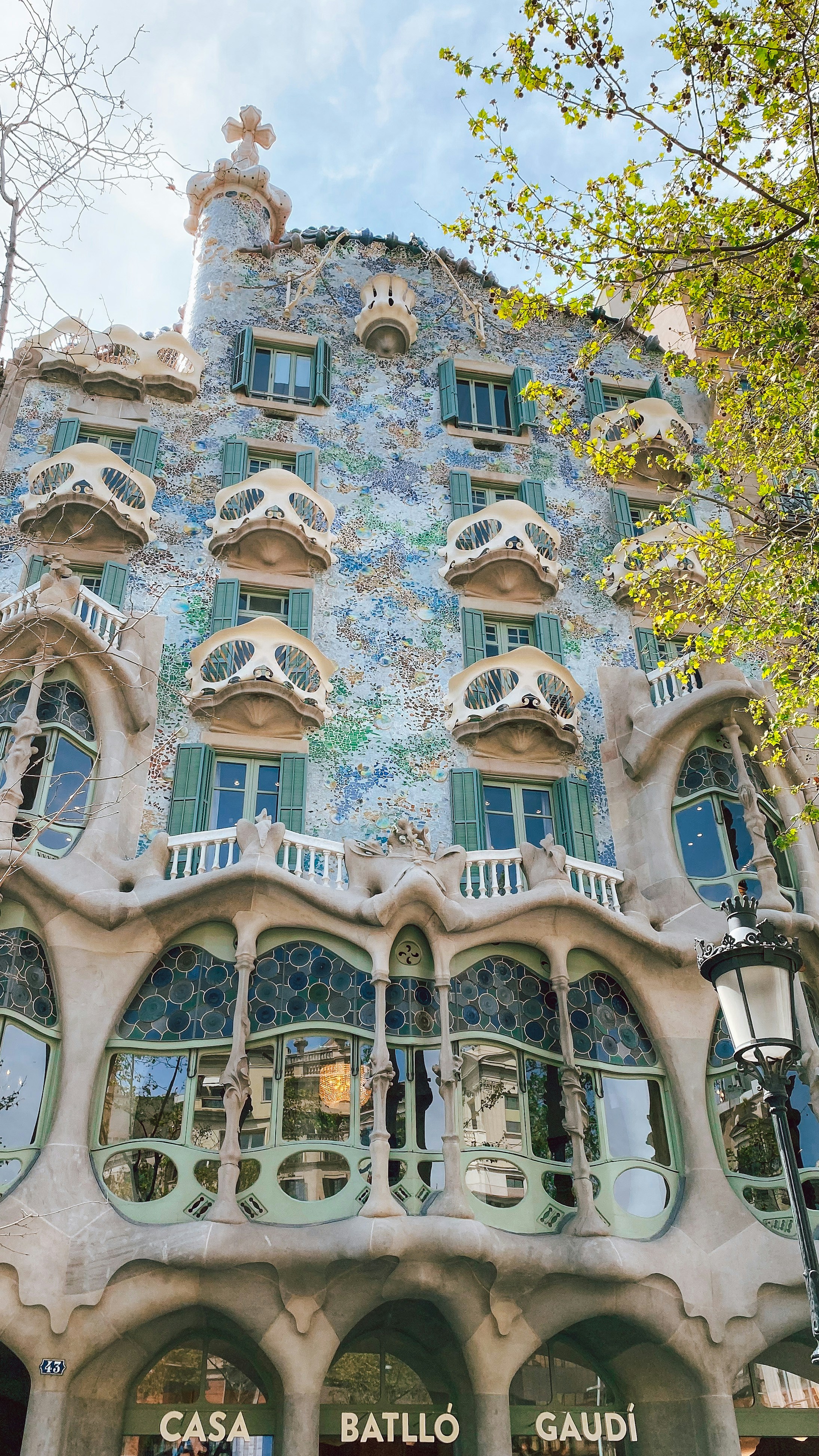 Gaudi architecture Barcelona facade at Casa Batllo