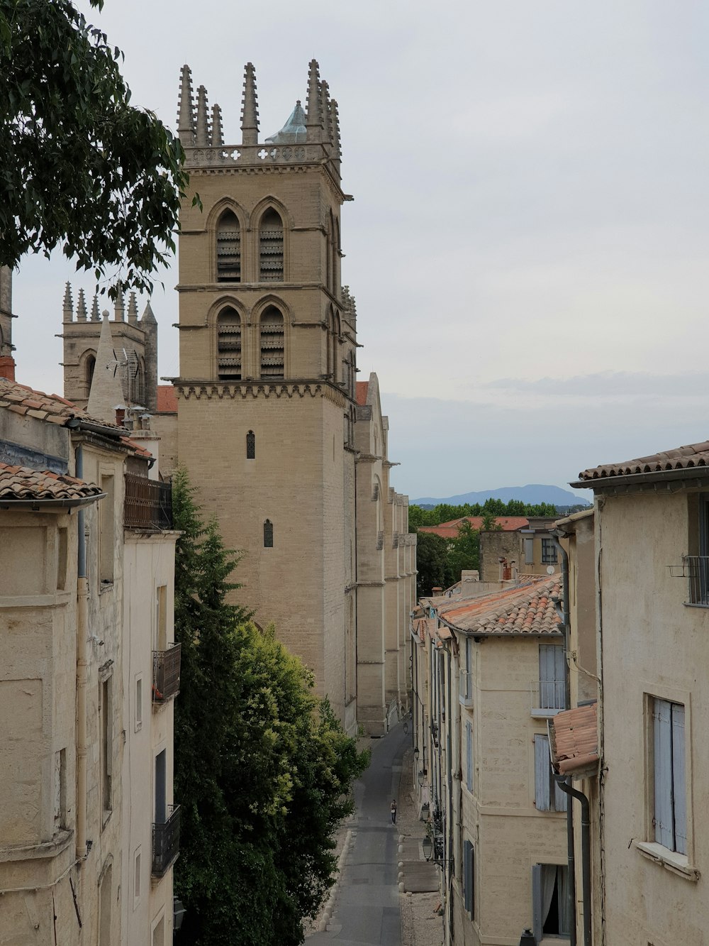 a stone building with a tower