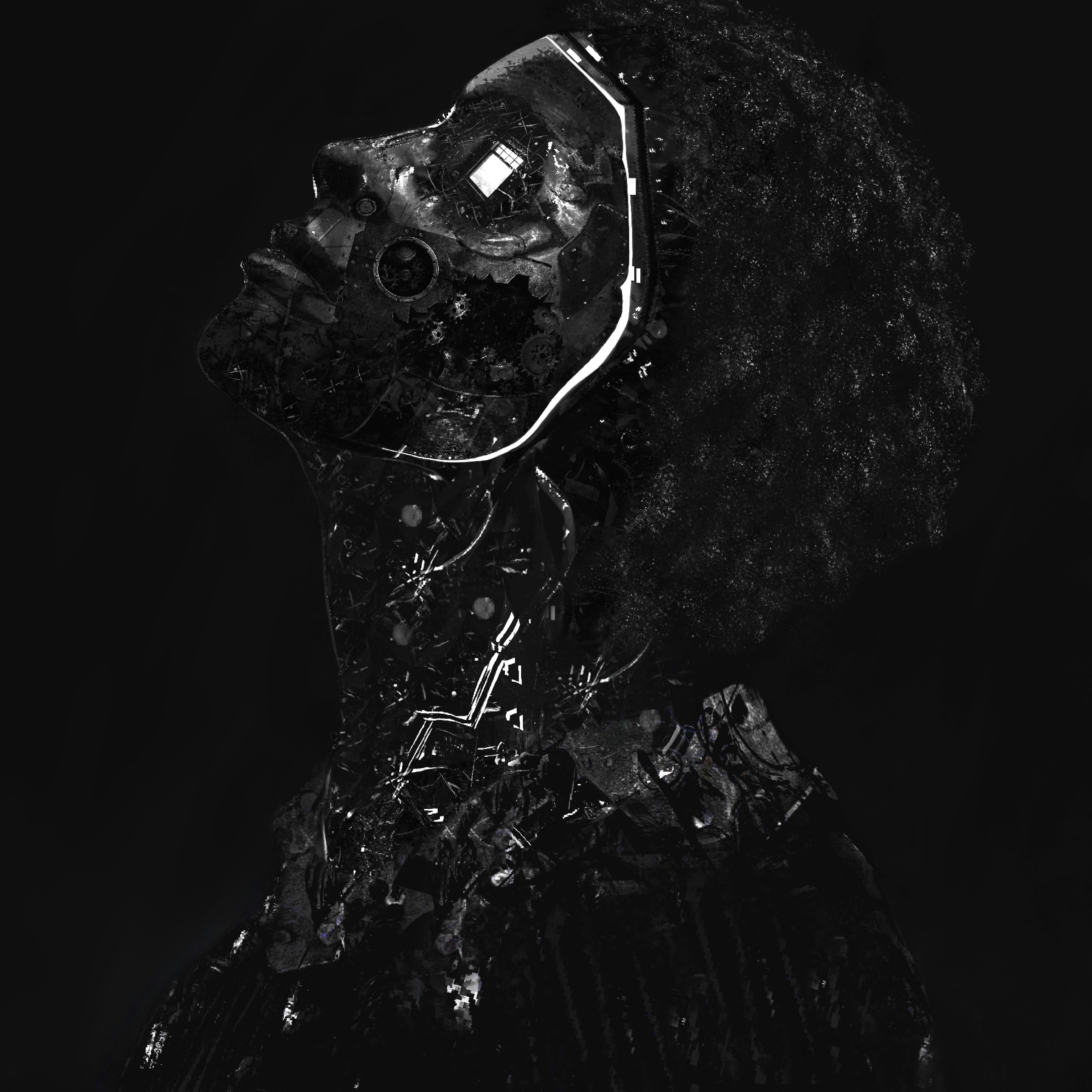a-black-and-white-image-of-a-fish-with-a-black-background-photo-free