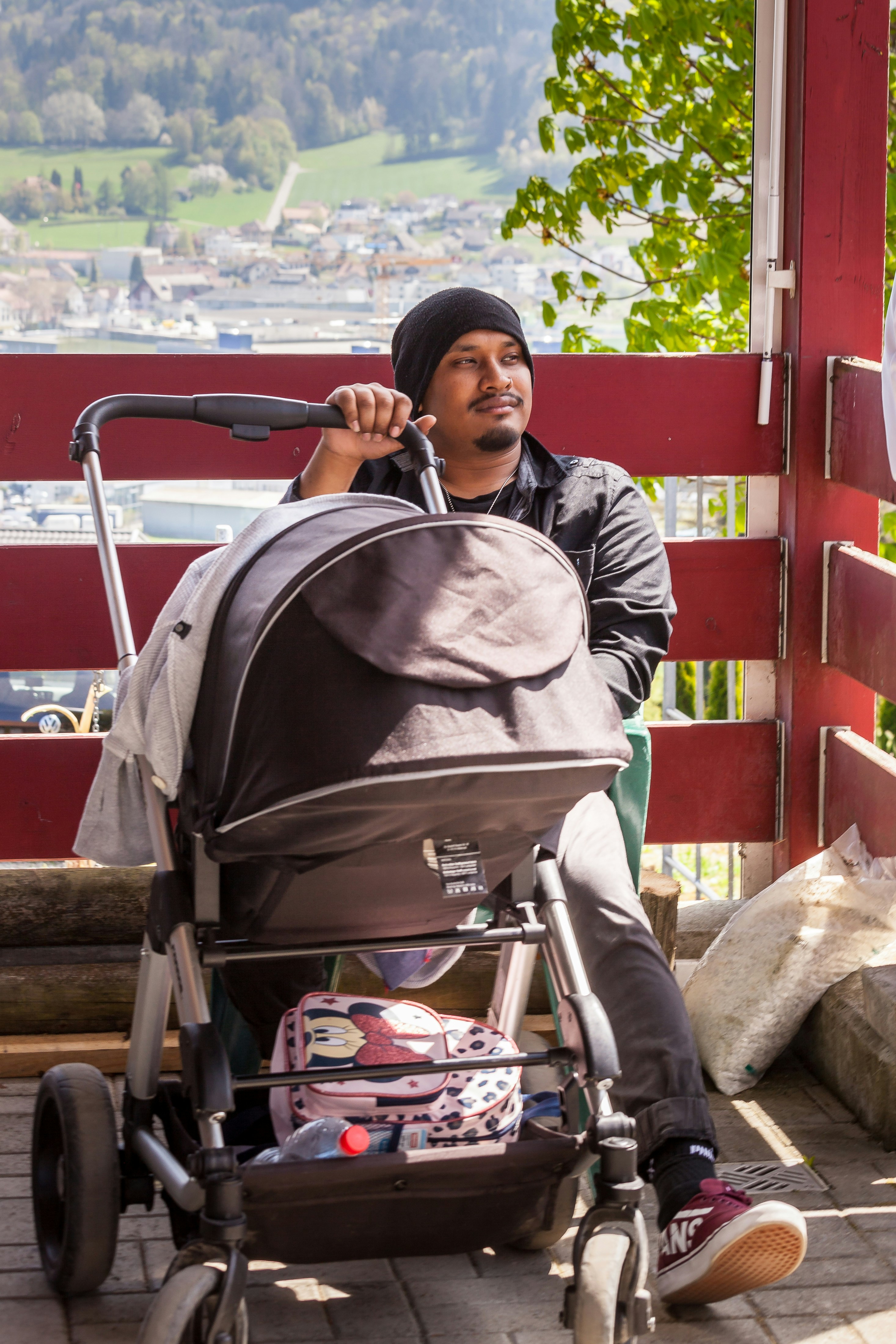a person sitting in a chair